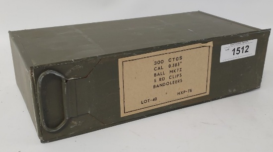 300 Round Spam Can .303 British MK7Z Cartridges