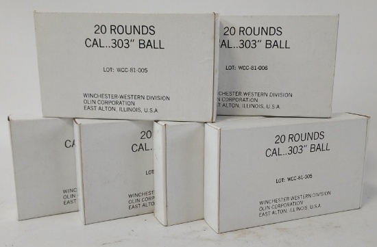 120 Winchester .303 British Military Cartridges