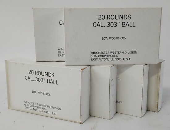 120 Winchester .303 British Military Cartridges