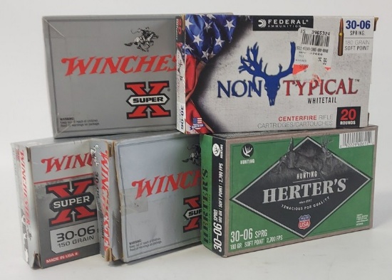 100 Rounds Mixed Brand 30-06 Sprg. Cartridges