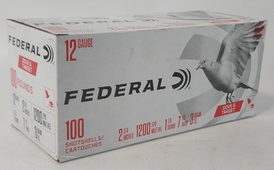 100 Rounds Federal 12 Ga. Shotshells In Boxes