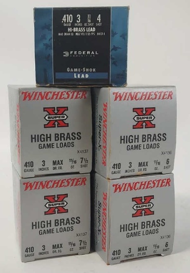 98 Rounds Mixed Brand .410 Ga. Shotshells In Boxes