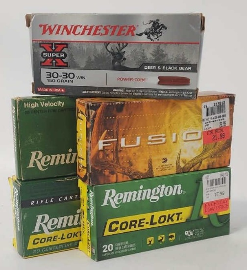 74 Rounds Of Mixed Brand .30-30 Win. Cartridges