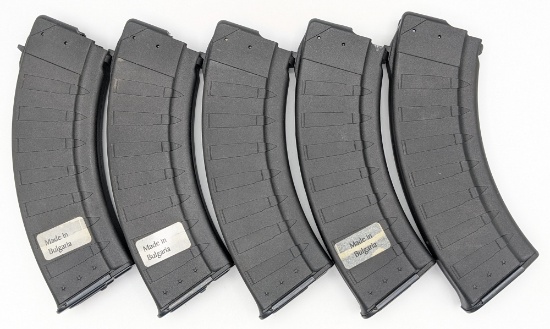 (5) Polymer 30 Round AK-47 7.62x39 Magazines