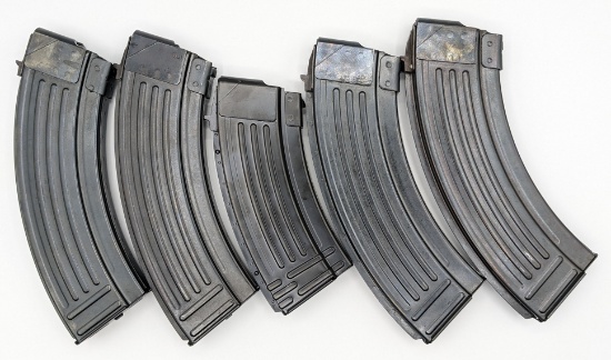 (5) Metal AK-47 7.62x39 Magazines.