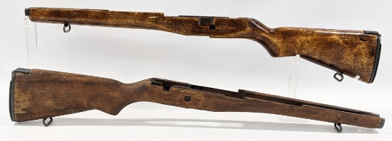 (2) M14 Wooden Lower Stocks w/ Flip Up Butt Plates