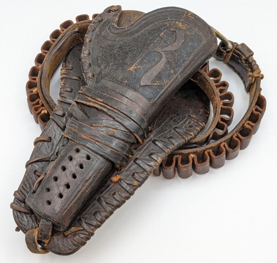 Styled Leather .45 Colt SAA Bandoleer & Holster