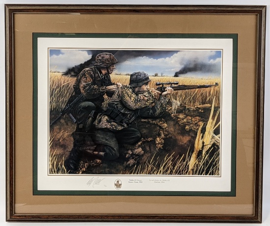 Limited Waffen SS Eastern Front Sniper Litho