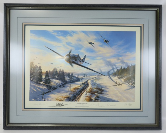 WW2 German Pilots Signed Lithograph