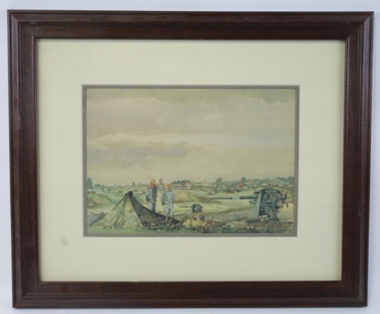 WW2 Print of The Flank Position