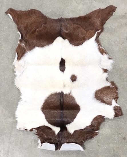 Brown & White Soft Tanned Goat Hide