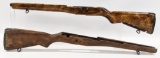 (2) M14 Wooden Lower Stocks w/ Flip Up Butt Plates