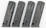 (4) Beretta 92 9mm 15 Round Magazines