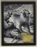 Genuine Taxidermy Polar Bear Fur In Frame