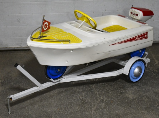 Restored Murray Skipper Pedal Boat W/ Trailer