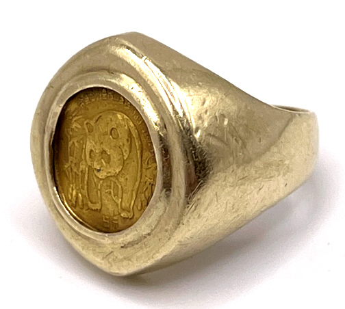 Chinese panda deals coin ring
