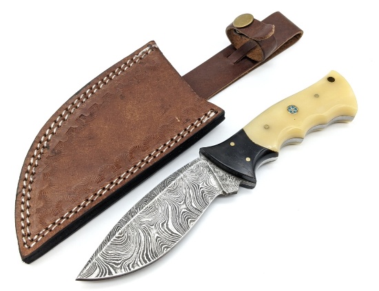 Damascus Chopper Knife w/ Synth Handle