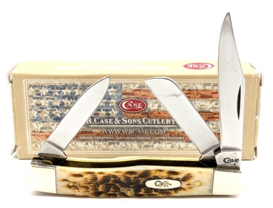 2019 Case XX Amber Bone Peach Seed Stockman