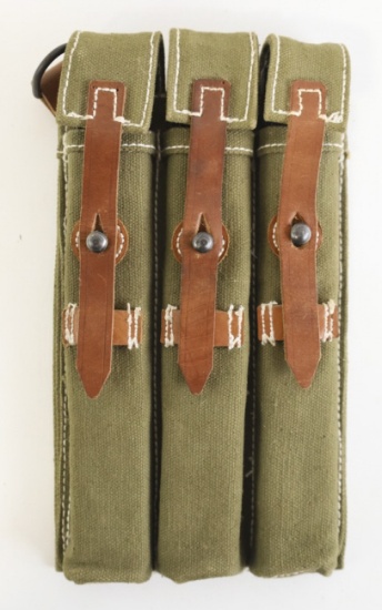 WWII German MP-40 Canvas Pouch With Magazines