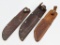 (3) Various Style Marbles Woodcraft Sheaths
