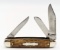 Schrade Three Blade Even End Jack Knife