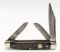 Boker Three Blade Jigged Black Stockman 7474