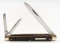 Kissing Crane Jigged Bone Three Blade Pen Knife