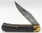 Unk Brand Damascus Lever Lock Micarta Switchblade