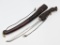 Japanese Wakizashi w Carved Wood Scabbard & Handle