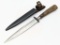 WW1 Era German Fighting Knife w/ Scabbard