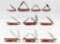 10 2004 Case XX Dark Red Bone Silver Script Knives