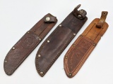(3) Various Style Marbles Woodcraft Sheaths