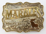 Marbles Quality Knives Sterling Silver Belt Buckle