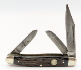 Boker Three Blade Jigged Black Stockman 7474