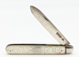 British Mother of Pearl and Sterling Pen Knife