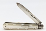 British Mother of Pearl and Sterling Pen Knife