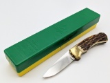 Puma 745 Stag Handle Lock Back Folding Knife w Box