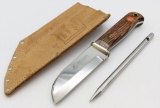 Vtg German Sheeps Foot Boat Knife w/ Marlin Spike