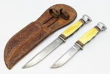 Vtg Ka-Bar Sportsman Hunting Knife Set w/ Sheath