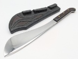 Unmarked Custom Bolo Chopper w/ Tooled Sheath
