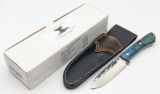 Custom Lon Humphrey Forged Hunting Knife w/ Sheath