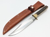 Vtg Bonsa Solingen Germany Hunting Knife w/ Sheath