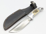 Vtg R.H. Ruana Hand Made Hunting Knife w/ Sheath