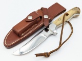 Lou Hegedus Stag Handle Fixed Blade Skinner