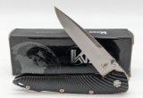 NIB Kizer Sliver Black Sunburst Liner Lock Ki4419