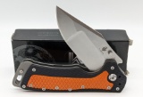 NIB Kizer Glenn Klecker G-10 Orange/Black Flipper
