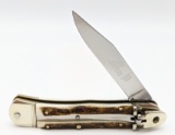 Hubertus Solingen Lever Lock Stag Switchblade