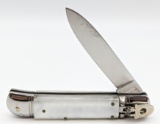 Rostfrei Lever Lock White Pearl Switchblade