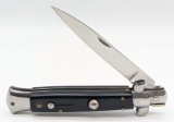 Milano Black Handle Italian Stiletto Switchblade