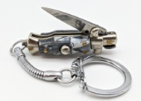 Inox Italian White Marble Mini Stiletto Switchblad